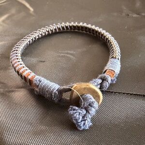 Handcrafted Blue and Gold Bracelet